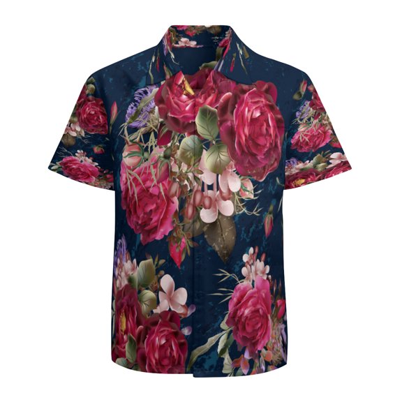 High Quality Hawaiian Shirts for Men Short Sleeve Aloha Beach Shirt Floral Summer Casual Button Down Shirts Blouses 74QD8N