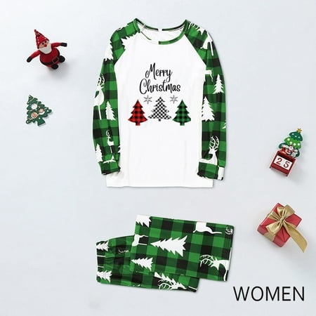 

Jacenvly Matching Family Christmas Pajamas Clearance Long Sleeve Soft Comfortable And Warm Loungewear Christmas Tree Print Mens Pajamas Set Cute Casual Moms Festive Christmas Sleepwear Sets