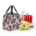 thumbnail image 4 of Yiaed Black Snake Print Insulated Lunch Bag Reusable Cute Tote Lunch Box, Leakproof Cooler Lunch Bags for Work Office Travel School Picnic, 4 of 5