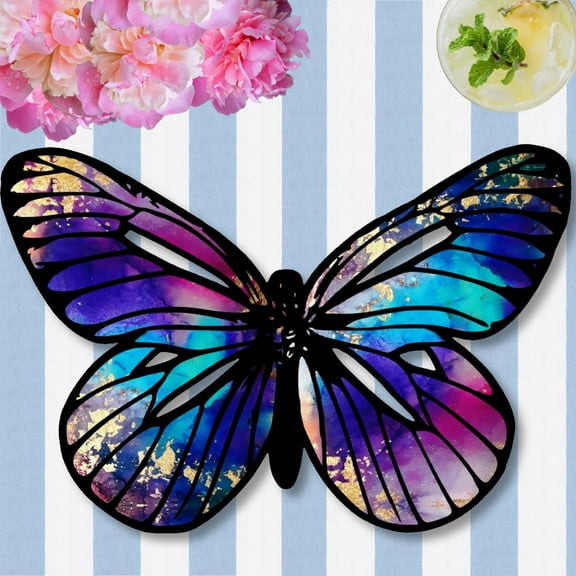 Altoona Design Butterfly Paper Placemats 24/pack Berrywing Die Cut Butterfly approx. 18.5" x 12.5"