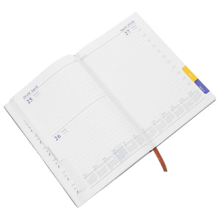 OFFIGAM 2026 Grey PU Cover Calendar Planner Portable and Organized Paper for Writing and Scheduling