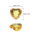 thumbnail image 2 of Uxcell 40 Pcs Acrylic Heart Rhinestone 0.79" Flat Back Plastic Gems Light Brown, 2 of 7