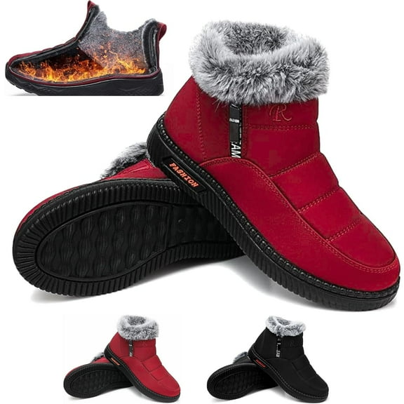CHICVOMEY Women's Waterproof Snow Boots Non-Slip Sole Winter Warm Ankle Boots for Women for Outdoor Walking Hiking Cold Weather