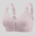 thumbnail image 2 of NIEWTR Front Closure Bras for Older Women Full Coverage Wireless Bras for Seniors Comfort Front Close Push Up Bras with Back Support Everyday Bras(Purple,46), 2 of 8