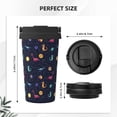thumbnail image 3 of Logiee Space Dinosaur Print Stainless Steel Coffee Tumbler, Travel Coffee Mug, Insulated Coffee Mug with Lid, Spill Proof Coffee Cup, Portable Thermal Mug, 3 of 8