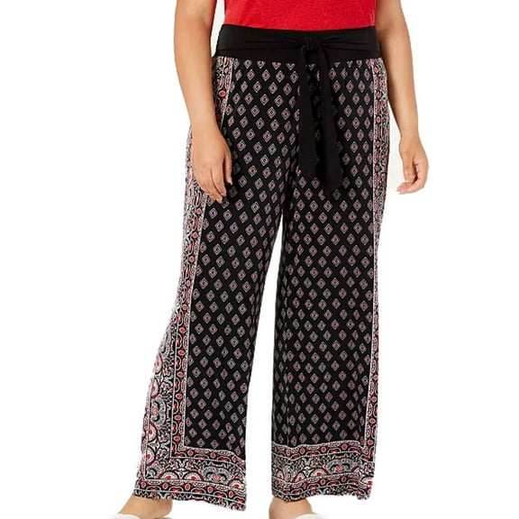 INC International Concepts Womens Plus Size Tie waist Soft Pants
