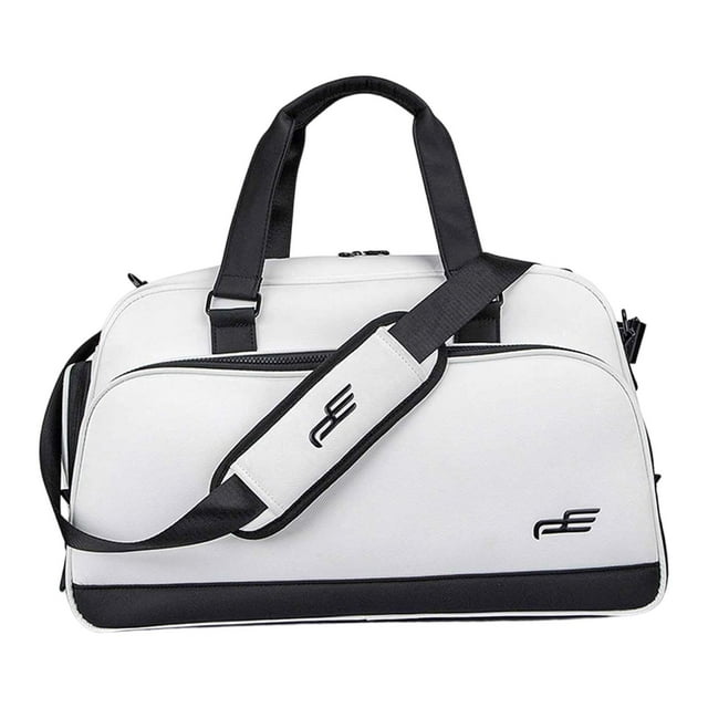 Bolsa de golf para viajes, bolsa de lona para fin de semana, bolsa de noche, bolsa deportiva resistente al desgarro para gimnasio. Blanco