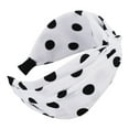 thumbnail image 3 of Wide Brim Hair Hoop, Bow Knot Polka Dot Printed Plastic Headband for Women, Non Marking Hair Accessories for Daily, Party, Yoga, and Swimming-White, 3 of 3