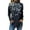 Dark Blue, variant on TQWQT Cowl Neck Tops for Women Plus Size Floral Printed Tunic Top Long Sleeve Loose Fit Shirt Fall Mockneck T Shirts Trendy Curved Hem Graphic Tee Blue 2XL
