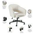 thumbnail image 6 of Bush Furniture Fairfax Mid Century Modern Desk Chair for Home Office in Light Cream Fabric, 6 of 10