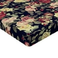 thumbnail image 4 of Ambesonne Vintage Boho Fitted Sheet, English Garden Flowers, Queen Size, Cream Dark Pink Indigo, 4 of 5