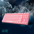 thumbnail image 3 of MageGee Pink Keyboard MK-Star TKL LED Backlit Mechanical Gaming Keyboard,MageGee Compact 87 Key Mechanical Computer Keyboard USB Wired Blue Switches for Windows Laptop Gaming PC Xbox PS4, 3 of 6