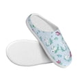 thumbnail image 3 of Lsque Rabbit And Butterfly Pattern Womens Comfort Cotton on Scuff With Memory Foam and Anti-skid Sole Slipper-42/43, 3 of 7
