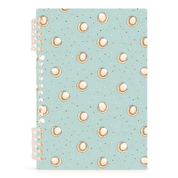 Cute Little Baseballs Notebooks 1-subject Journal 60 Sheets A5 College Ruled Paper Detachable Ring 8.3"x5.7"