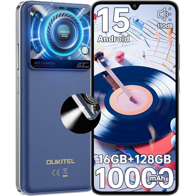 OUKITEL C60 Cell Phones Unlocked Android 15-10000 mAh Battery 16GB