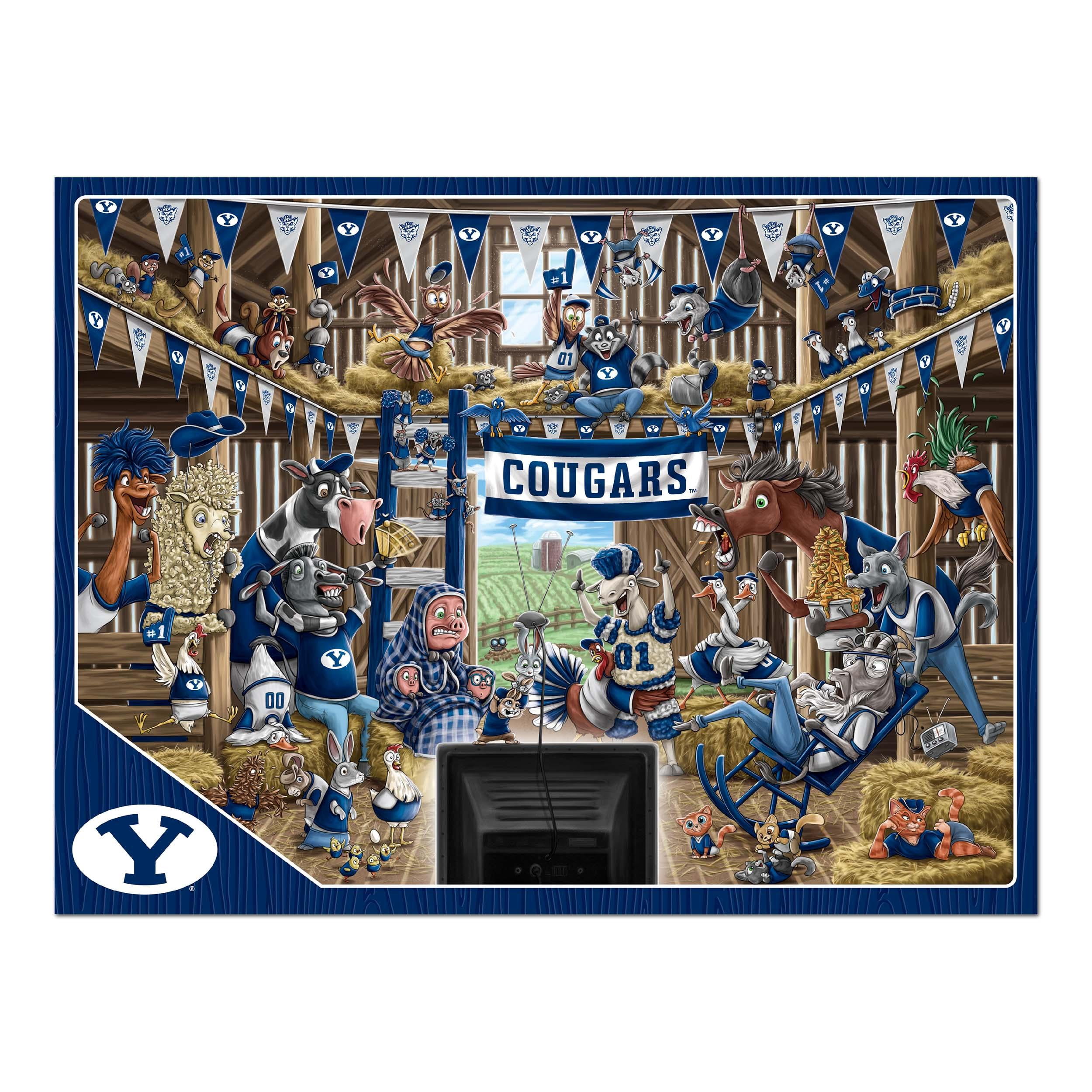 YouTheFan NCAA BYU Cougars Barnyard Fans Puzzle - 500 Piece