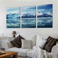 thumbnail image 2 of Nawypu Canvas Wall Art Prints Picture Hubbard Glacier in Alaska Stretched &amp; Framed Wall Painting Artwork Poster Wall Decor for Living Room Ready to Hang 12''x16''X3 Panels, 2 of 4