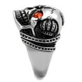 thumbnail image 2 of Anillo Color Plata Para Hombres de Acero Inoxidable Calavera con Ojo de Ruby, 2 of 5