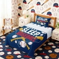 thumbnail image 3 of Erosebridal Eat Sleep Baseball Twin Sheet Sets, Sport Bedding for Boys and Girls, 3-Piece, 1 Flat Sheet, 1 Fitted Sheet and 1 Pillowcase, 3 of 6