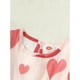 thumbnail image 6 of Musuos Toddler Girl Valentine's Day Dress, 1-4T Short Puff Sleeve Round Neck Heart Print A-Line Dress for Spring Summer, 6 of 10