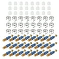 thumbnail image 1 of Uxcell 3 en 1 Conexión de Muebles, 32mm Sujetadores de Cerradura de Cam con Ruedas Excéntricas de Dowel Tuercas Pre-insertadas, Azul 24 Conjuntos, 1 of 5