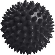Massage Balls - Spiky Ball Roller Set for Plantar Fasciitis, Trigger Points Neck & Back Pain Relief - Deep Tissue Rehab Reflexology & Acupressure Compact Portable Therapist (Black)