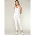thumbnail image 5 of Made by Johnny Women's Summer Sleeveless Pleated Back Closure Casual Tank Tops XL WHITE, 5 of 6