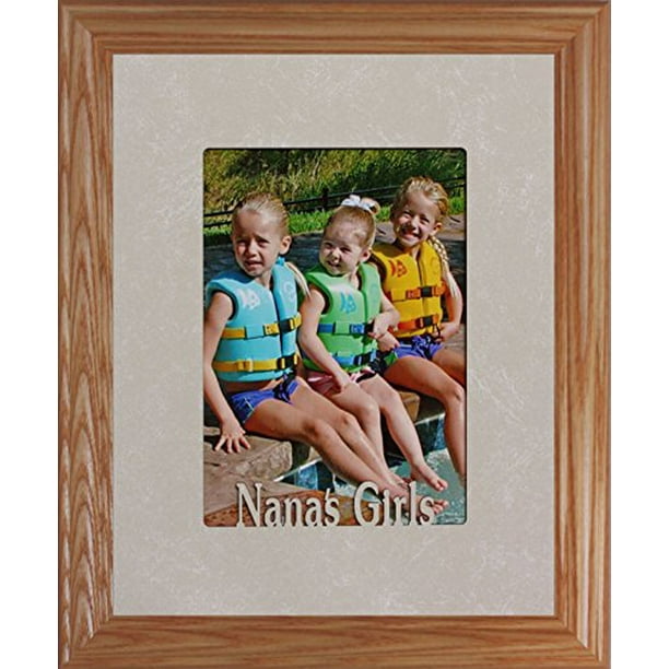Nana's Girls Frame Holds A Portrait 5X7 Picture/Photo (Lightmedium