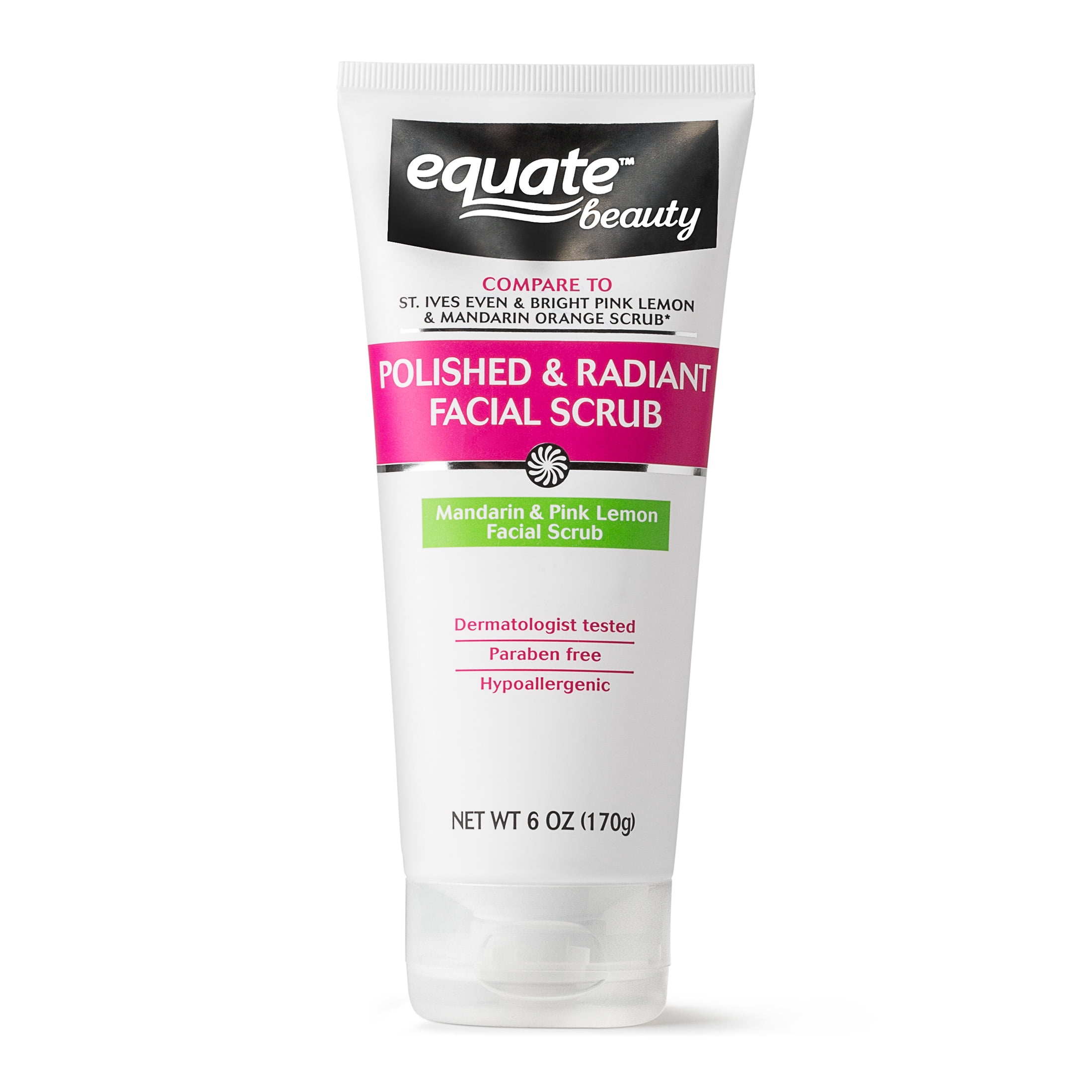 Equate Beauty Polished & Radiant Mandarin & Pink Lemon Facial Scrub, 6