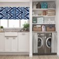 thumbnail image 5 of LALILO Kitchen Curtain Valance Ikat Tie Dye With Stripes And Rod Pocket Window Curtain 52"x 18" Set of 2, 5 of 5