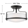 thumbnail image 3 of Hinkley Lighting - Harper - 3 Light Medium Semi-Flush Mount in Transitional, 3 of 7