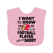 Inktastic I Want to Grow Up to Be a Football Player Like My Daddy Boys or Girls Baby Bib