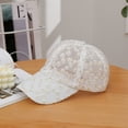 thumbnail image 2 of TIEVOSA Casquette en Dentelle Version Coréenne Protection Solaire Mode Décontractée Fleur Creuse Casquette de Baseball, 2 of 3