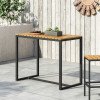 thumbnail image 2 of GDF Studio Arath Outdoor Modern Industrial Acacia Wood Bar Table, Teak and Black, 2 of 9
