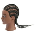 thumbnail image 2 of RYHAIR African American Mannequin Head 100% Human Hair for Practice Braiding Styling Cosmetology Barber Training with Stand, 2 of 6