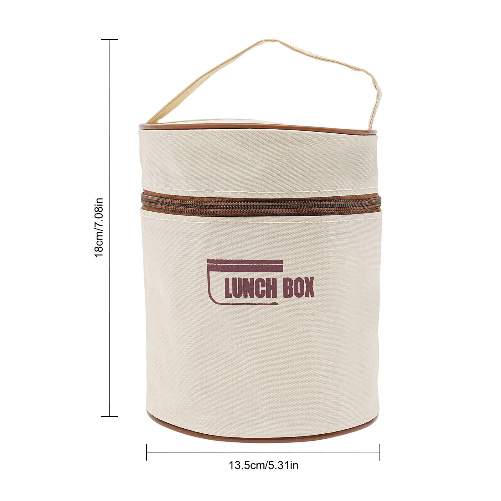 2PCS Round Lunch Box Portable Insulated Lunch Container Set Stainless Steel Bento Box