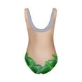thumbnail image 3 of Lovskoo 2024 One Piece Swimsuit for Women Novelty Chest Print Bathing Suit Swim Beachwear Graphic Swimwear Green L, 3 of 4
