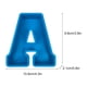 thumbnail image 4 of Molde de letras del alfabeto | Molde para hornear inglés en 3D para pasteles, velas, jabón, arte de resina | Silicona flexible reutilizable | Interior antiadherente liso | Letra única | Azul, 4 of 4