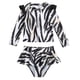 thumbnail image 5 of Odeerbi 2-12 Años Niñas 2 Piezas Ruffle Manga Larga Rash Guard Conjunto Rayado Upf 50 + Traje de Baño de Surf Seco Rápido Con Falda de Baño, 5 of 7