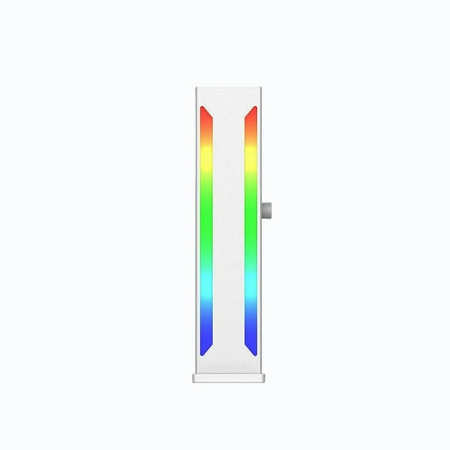Support de Carte Graphique Vertical en Alliage d'Aluminium, ARGB, Interface 5V3PIN, Fond avec Succion Magnétique, Support GPU. Blanc
