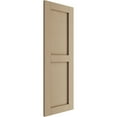 thumbnail image 3 of Ekena Millwork 15"W x 34"H Rustic Two Equal Panel Flat Panel Smooth Faux Wood Shutters (Per Pair), Primed Tan, 3 of 11