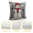 thumbnail image 4 of GOSMITH  Christmas Throw Pillow Case Cushion Cover Skiing Snowman Applique Pillowcase Decoration for Sofa Couch Bed Home Xmas Decor, 4 of 5