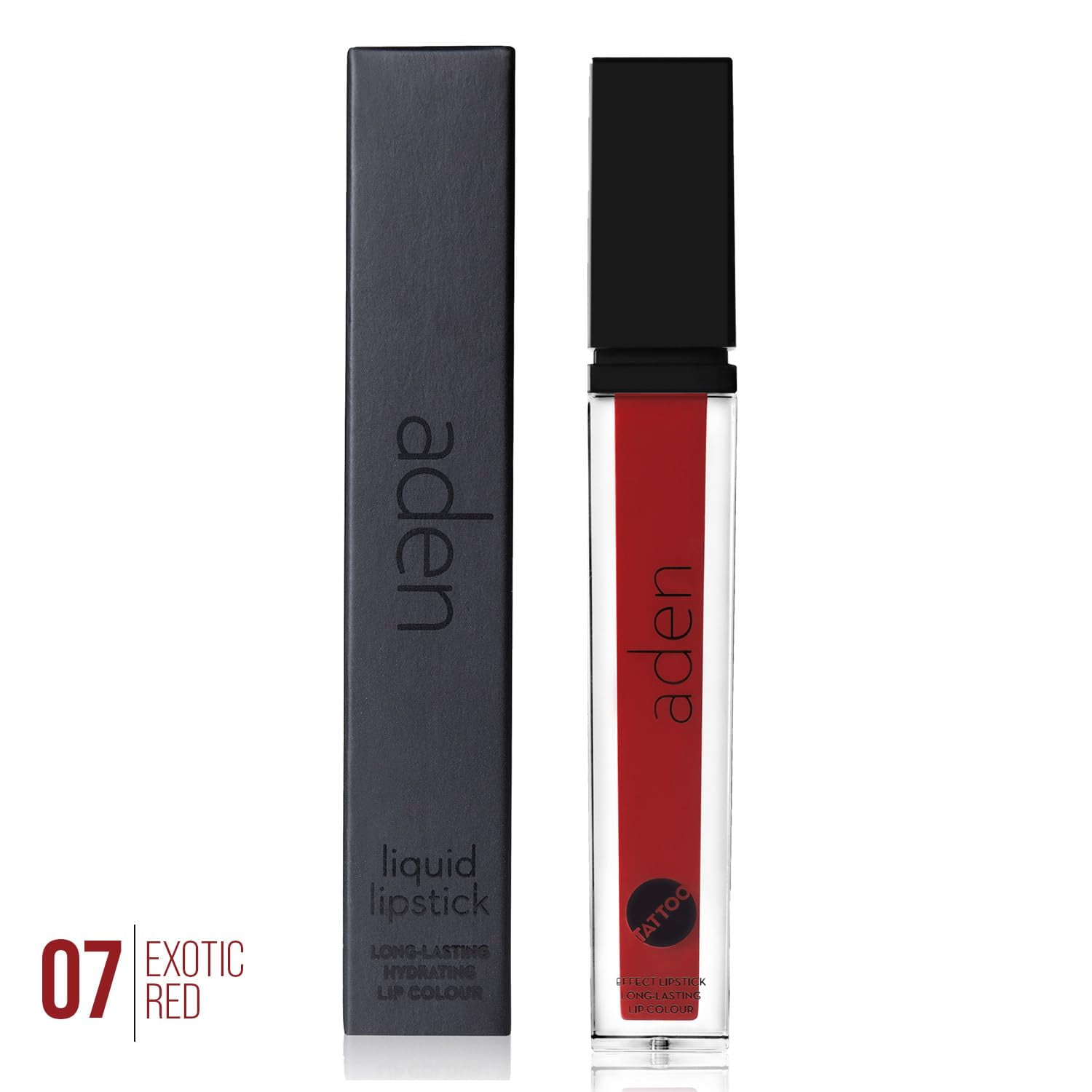 aden Tattoo Matte Lipstick - 7ML - (07 Exotic Red)