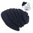 thumbnail image 5 of GZWYHT Beanies,Beanie Hats Most Popular Custom Brand Winter Thick Warm Wool Hair Cuffed Chunky Knitting Hat Women Winter Hats,Hats for Women Navy, 5 of 6
