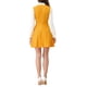thumbnail image 3 of Vestidos con cuello de lazo para mujeres, vestido vintage de los años 60, de manga larga, color contrastante, talla XS, amarillo, 3 of 6