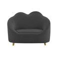 thumbnail image 2 of Lit pour Animaux de Compagnie en Velours Noir Cloud, 2 of 7