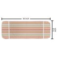 thumbnail image 2 of Tribal Microwave Oven Cover, Striped Vintage Pattern with Geometric Floral Shapes Print, Water Resistant Organizer with Pockets for Kitchen, 36" x 12", Marigold Red and Tan, by Ambesonne, 2 of 4