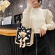 thumbnail image 2 of Sywqhk Bolso De Lona Con Asa Superior De Vaca Para Mujer Con Bolso De Mano Con Muñeco De Oso De Peluche (Vaca Negra) Sywqhk Para estrenar, 2 of 6