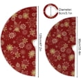 thumbnail image 3 of FMSHPON White Gold Snowflakes Xmas Christmas Tree Skirt Stand Mat for Holiday Party Decoration Indoor Outdoor 36 inches, 3 of 6