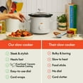 thumbnail image 5 of bella 1.5 Qt Manual Slow Cooker with 3 Heat Settings, Ceramic Nonstick Coating, Dishwasher Safe Pot & Tempered Glass Lid, Oatmilk, 5 of 8